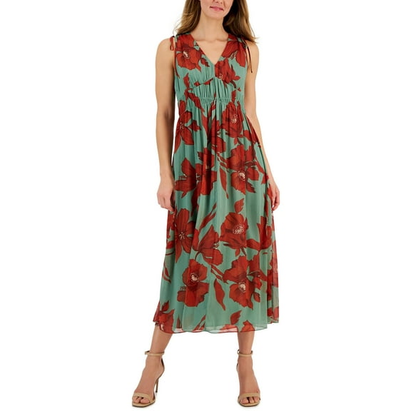 Anne Klein Womens Chiffon Maxi Dress