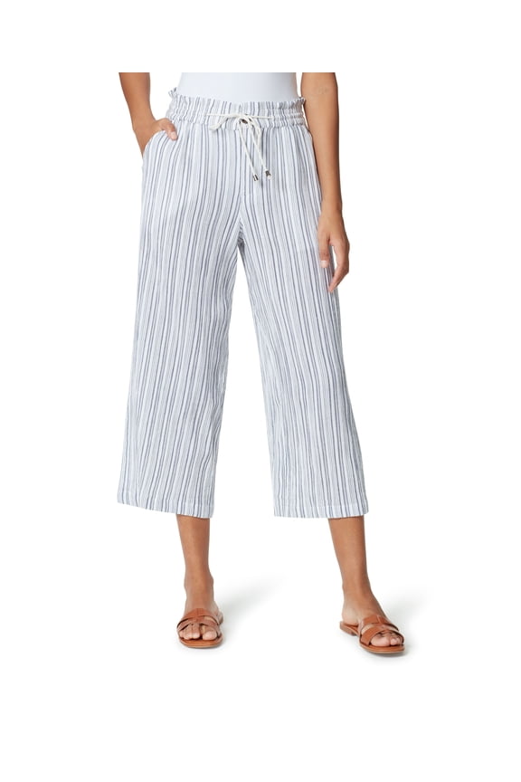 Womens Elena Cotton Cropped Wide Leg Pants Aliyah Stripe-Cosmos Combo XL