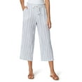 thumbnail image 1 of Anne Klein Womens Elena Cotton Cropped Wide Leg Pants Aliyah Stripe-Cosmos Combo S, 1 of 3