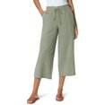 thumbnail image 1 of Anne Klein Womens Elena Cotton Cropped Wide Leg Pants, 1 of 2