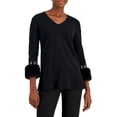 thumbnail image 1 of Anne Klein Womens Embellished Mock Neck Sweaterdress, 1 of 2