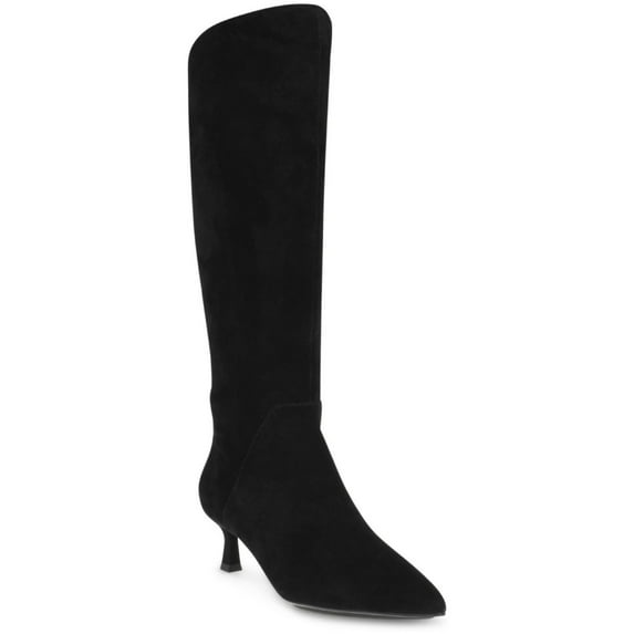 Anne Klein Womens Ilith Suede Pointed Toe Knee-High Boots