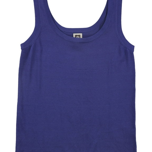 Anne Klein Womens Knit Pullover Blouse, Blue, X-Small