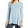 thumbnail image 1 of Anne Klein Womens Knit Pullover Blouse, Blue, XX-Small, 1 of 2