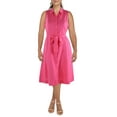 thumbnail image 1 of Anne Klein Womens Linen Midi Shirtdress, 1 of 1