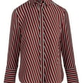 thumbnail image 1 of Anne Klein Womens Oblique-Striped Knit Blouse, Multicoloured, XX-Small, 1 of 1