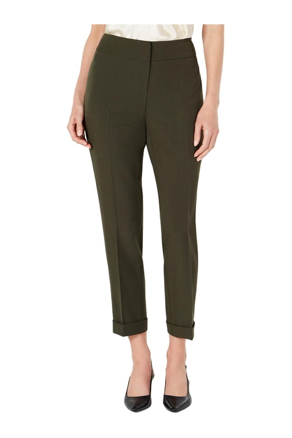 Womens Green Cuffed Pants Size: 14P