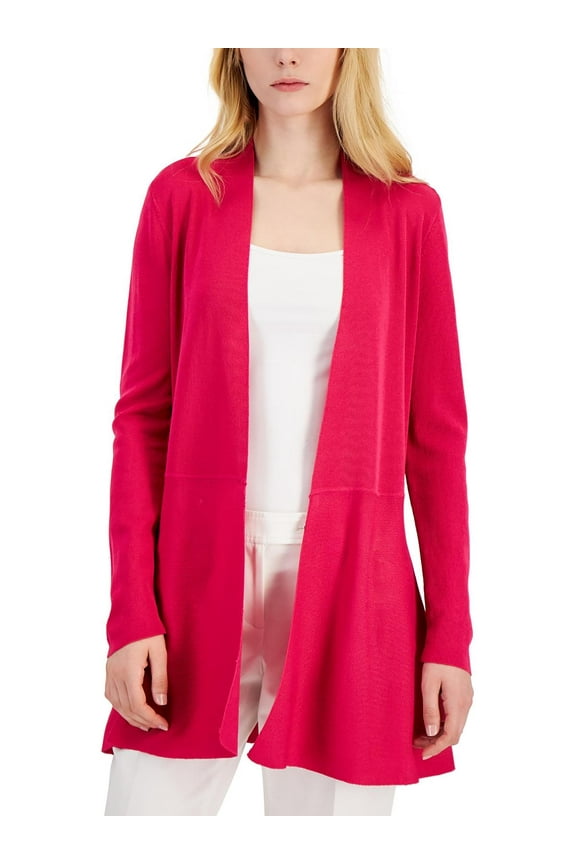 Womens Petites Open Front Lightweight Cardigan Sweater