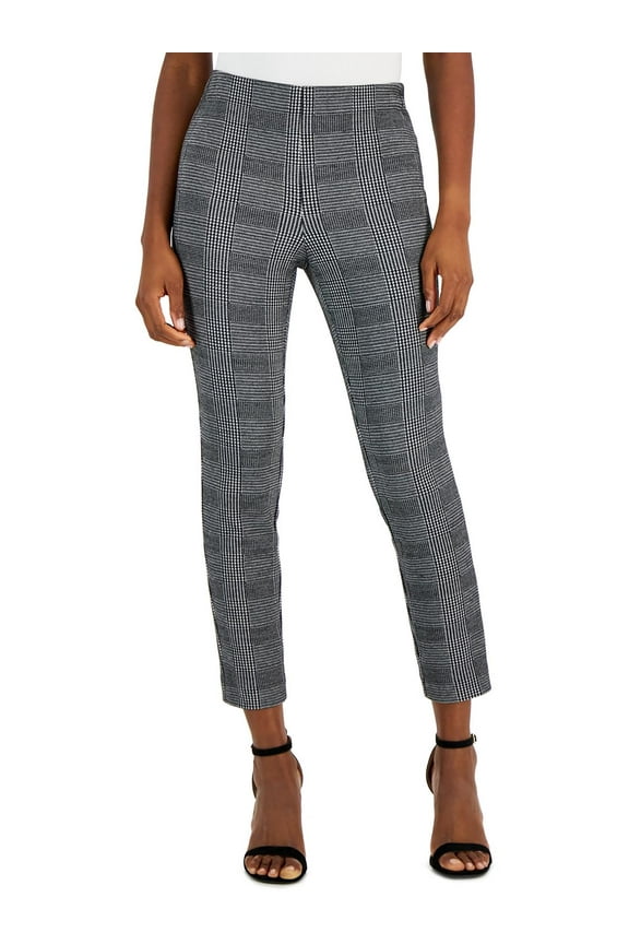 Womens Petites Printed Slim Fit Ankle Pants