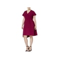 thumbnail image 1 of Anne Klein Womens Plus Crepe Fit & Flare Cocktail Dress, 1 of 2