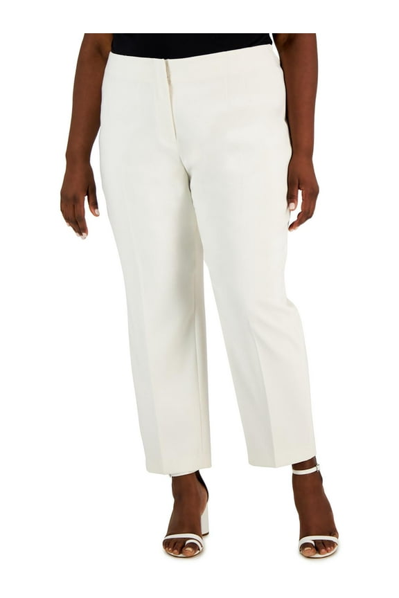 Womens Plus High Rise Business Ankle Pants