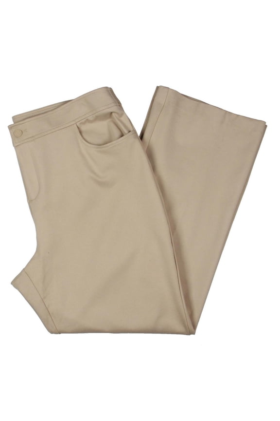 Womens Plus High-Rise Professional Straight Leg Pants