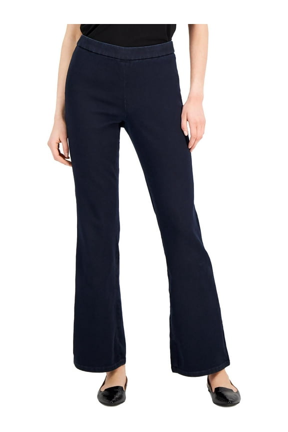 Womens Plus High Rise Pull On Flare Jeans