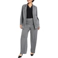 thumbnail image 1 of Anne Klein Womens Plus Knit Herringbone Open-Front Blazer, 1 of 1