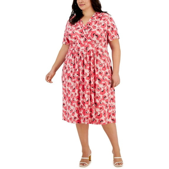 Anne Klein Womens Plus Office Knee-Length Wear To Work Dress