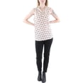 thumbnail image 1 of Anne Klein Womens Plus Pleated Neck Print Blouse, 1 of 2