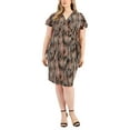 thumbnail image 1 of Anne Klein Womens Plus Printed  Wrap Dress, 1 of 2