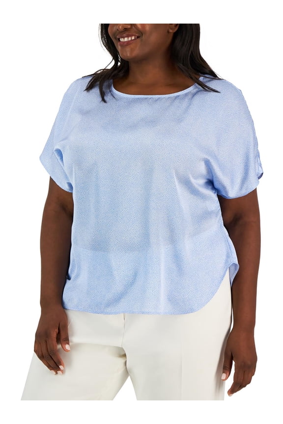Womens Plus Satin S Blouse