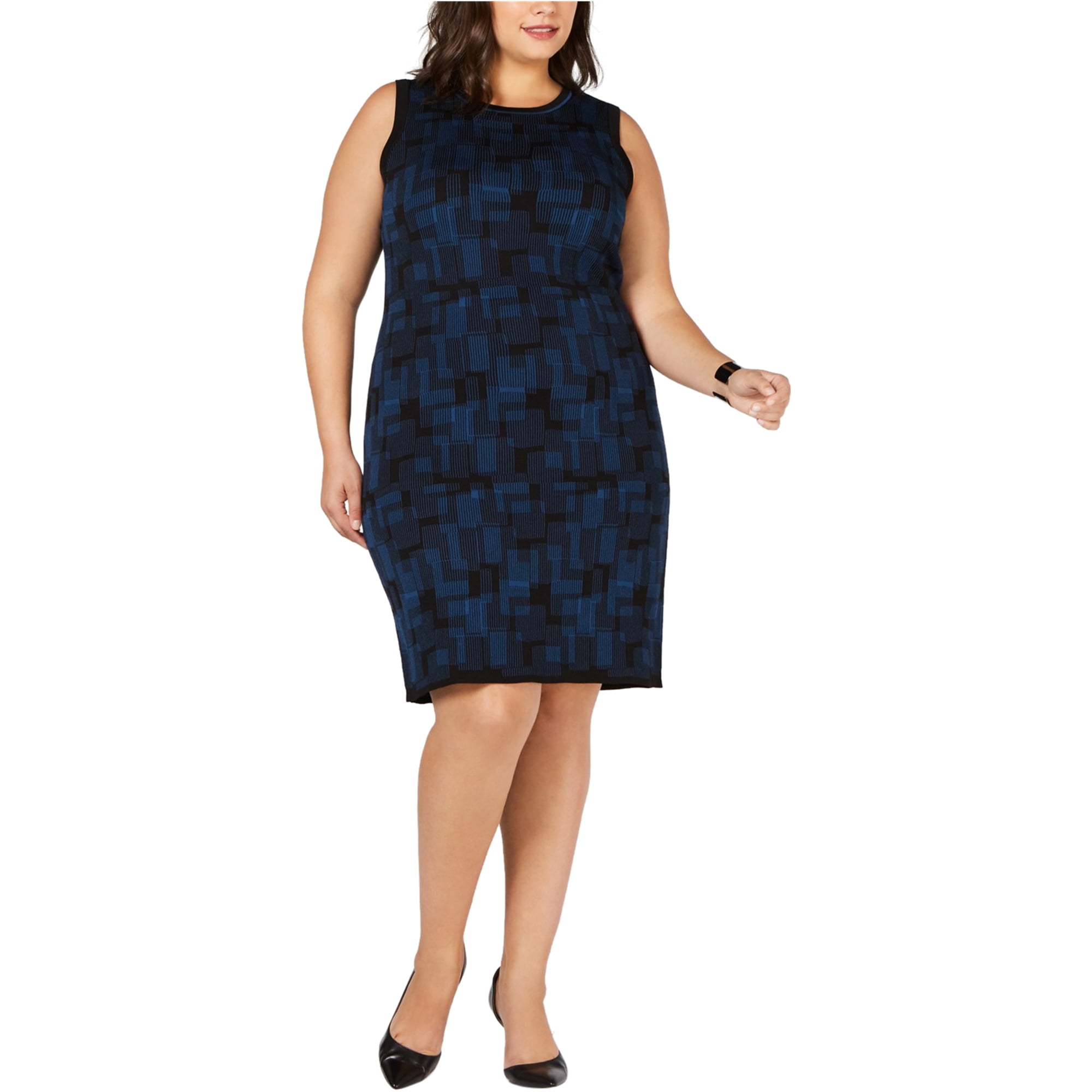sachin and babi light blue dress Anne Klein womens Fitted Square Neck Midi Dress, xs, Purple main image 1