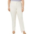 thumbnail image 1 of Anne Klein Womens Plus Solid Mid-Rise Straight Leg Pants, 1 of 2