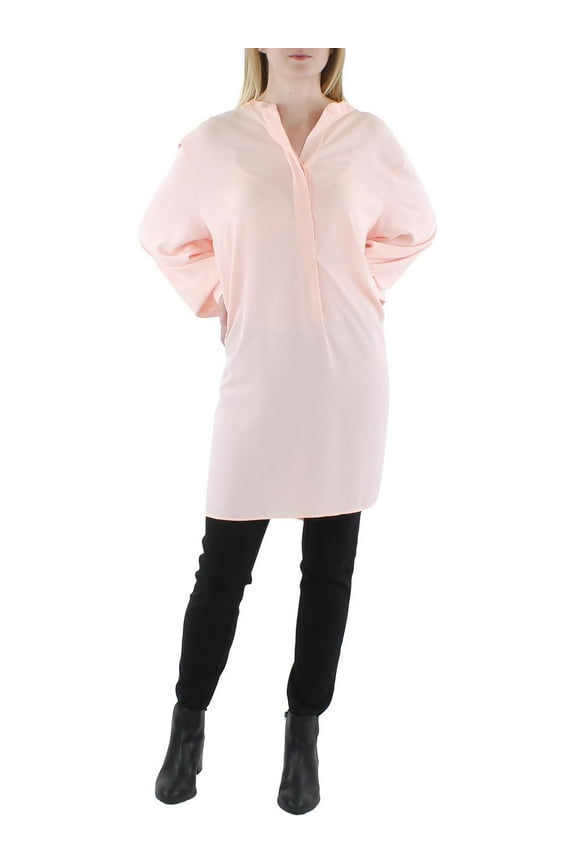 Womens Plus V-Neck Long Tunic Top