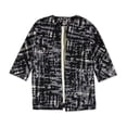 thumbnail image 1 of Anne Klein Womens Printed Blazer Jacket, Black, 16, 1 of 3