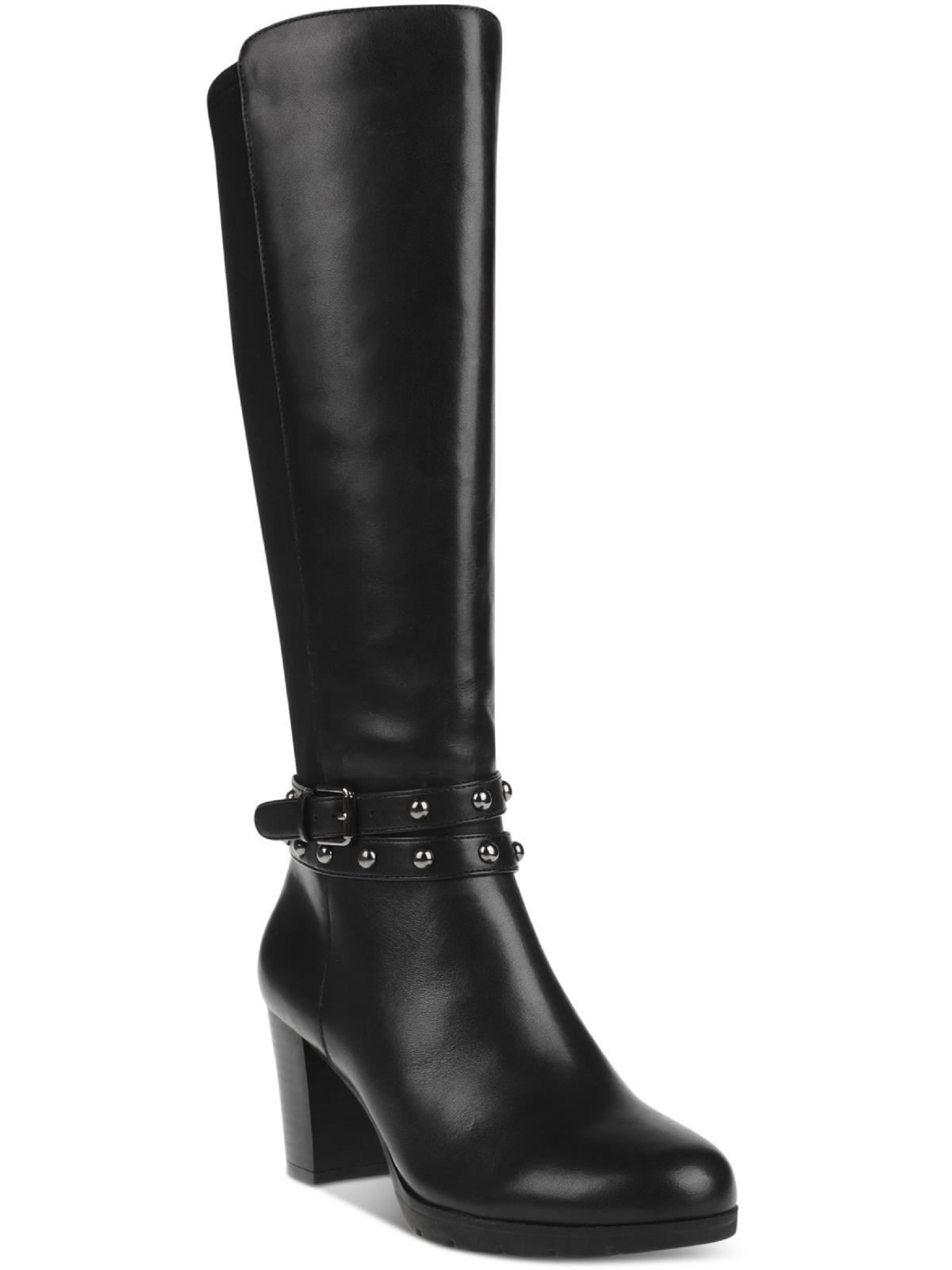 Anne Klein Womens Real01F9 Leather Dressy Knee-High Boots - Walmart.com