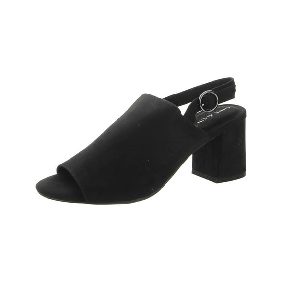 Anne Klein Womens Rori Faux Suede Open Toe Slingback Sandals