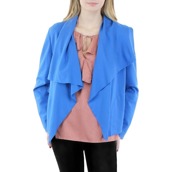 Anne Klein Womens Serenity Draped Professional Open-Front Blazer