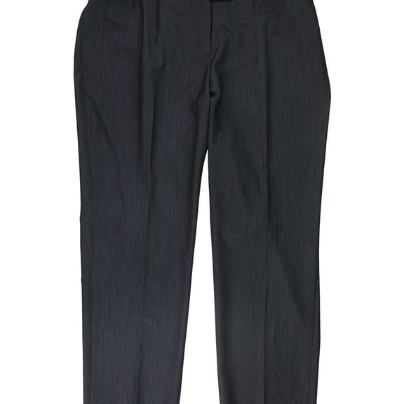 Anne Klein Womens Solid Casual Trouser Pants, Blue, 18