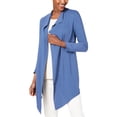 thumbnail image 1 of Anne Klein Womens Asymmetrical Jacket, Blue, Small, 1 of 2