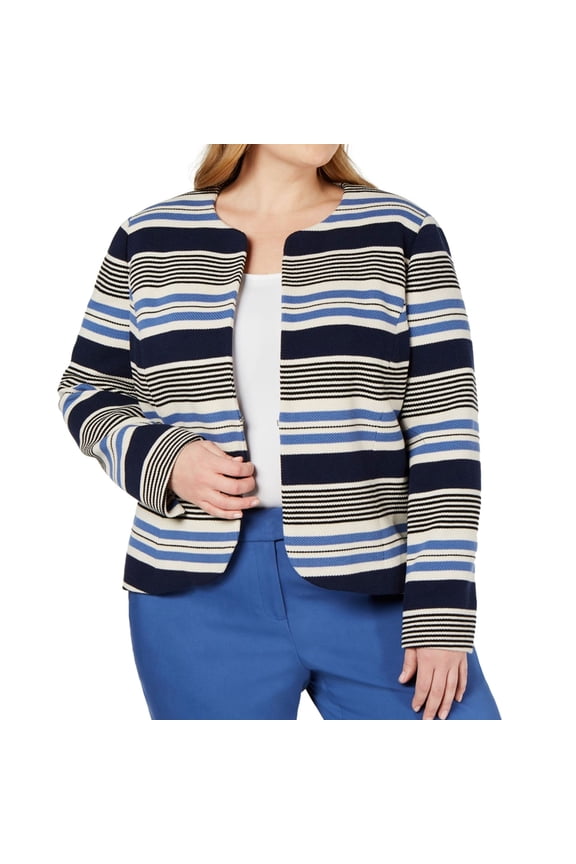 Womens Tulip Jacket, Blue, Plus Size, 20W