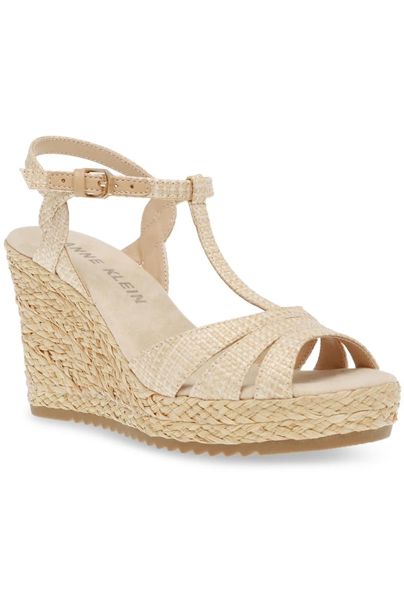 Womens Waves Raffia Dressy Wedge Sandals