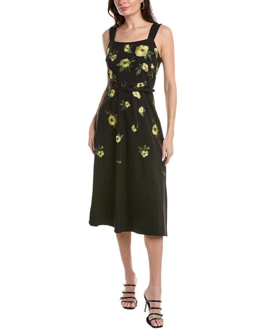 navy blue dress for baby girl Anne Klein womens A-Line Midi Dress, 4, Black