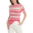 thumbnail image 1 of Anne Klein womens  Chevron Cap Sleeve Sweater, S, Pink, 1 of 3