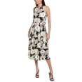 thumbnail image 1 of Anne Klein womens  Drawstring Midi Dress, XS, Black, 1 of 3