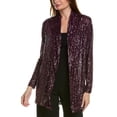 thumbnail image 1 of Anne Klein Womens Sequin Embellished Ope Deep Plum L, 1 of 2