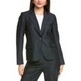 thumbnail image 1 of Anne Klein womens  One-Button Notch Collar Jacket, 10, Blue, 1 of 2