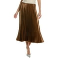 thumbnail image 1 of Anne Klein womens  Pleated Skirt, XL, Brown, 1 of 2