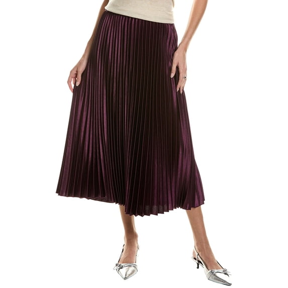 Anne Klein womens Pleated Skirt, m, Purple