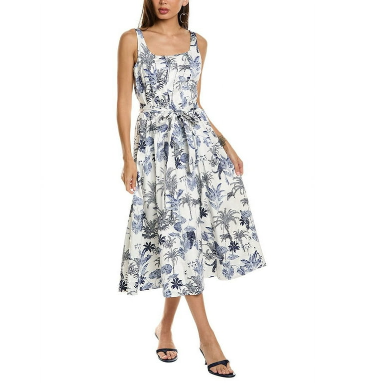 Anne Klein womens Seamed A Line Dress 8 White Walmart