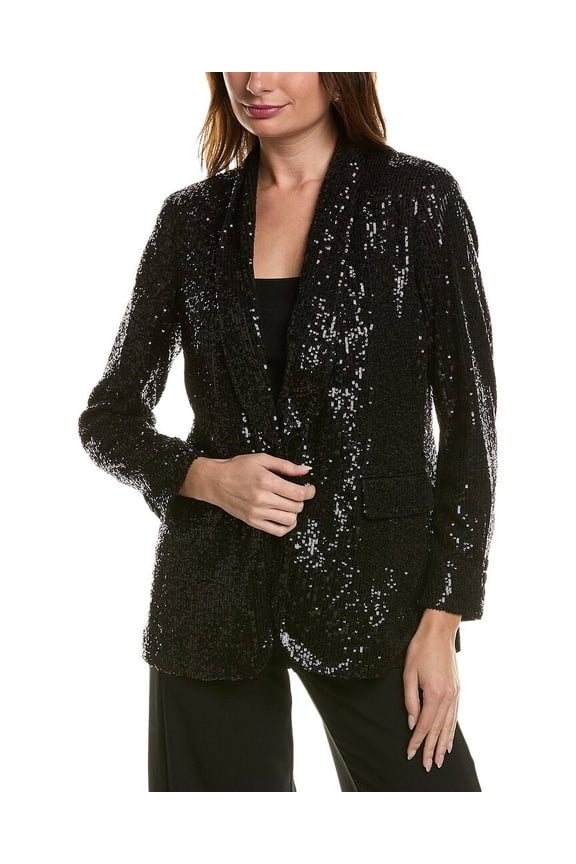 womens Shawl Collar Jacket, 8, Black