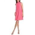 thumbnail image 1 of Anne Klein womens  Sleeveless Ruffle Shift Dress, 2, Pink, 1 of 2