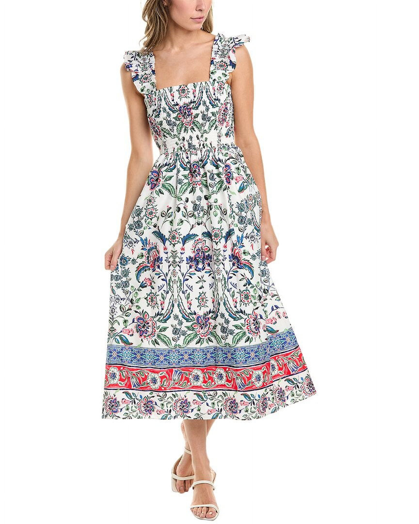 Anne Klein womens Smocked Midi Dress, L - Walmart.com