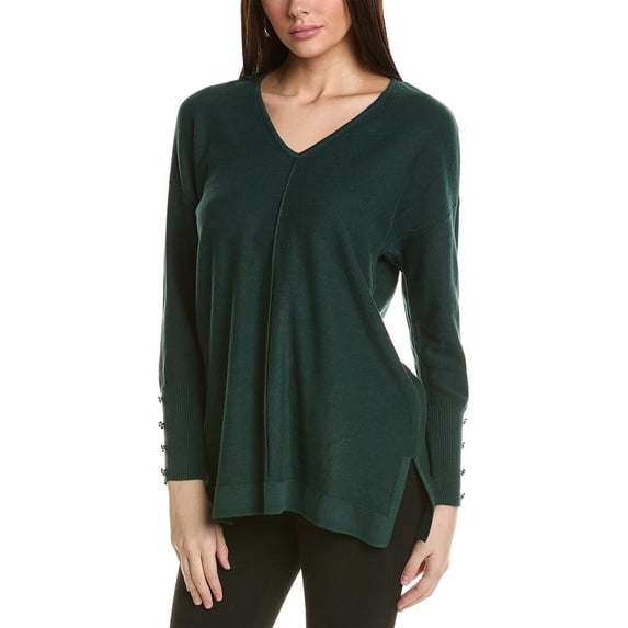Anne Klein womens Tunic Sweater, m, Green
