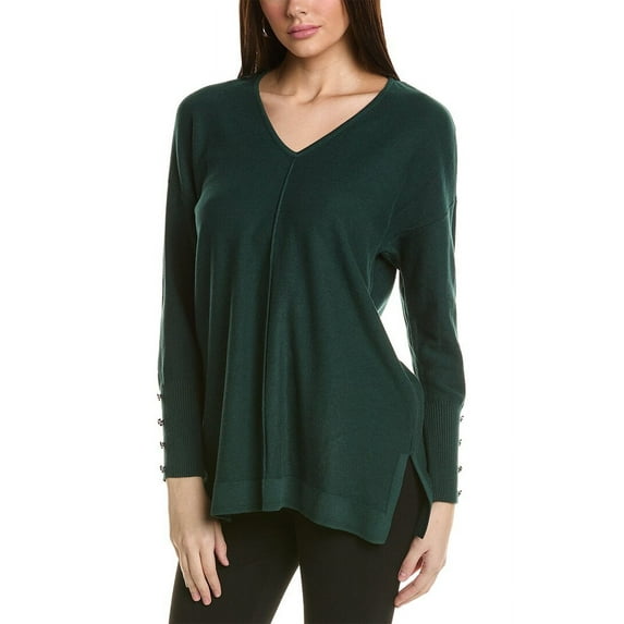 Anne Klein womens Tunic Sweater, XS, Green