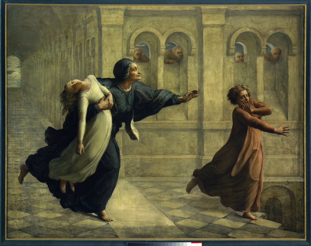 Anne Louis Francois Janmot (1814-1892) French School Canvas Art - (24 x 18)