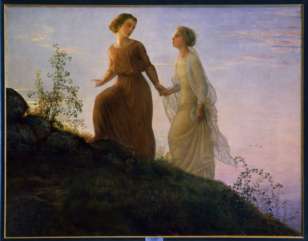 Anne Louis Francois Janmot (1814-1892) French School Canvas Art - (36 x 24)