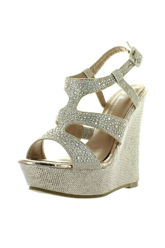 Anne Marie Womens KENDRA1 Open Toe High Heel Wedge Platform Sandal Shoes