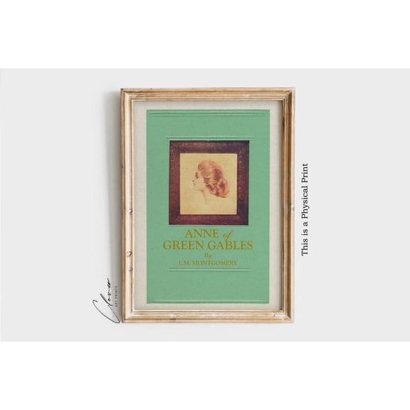 Anne Of Green Gables Book Cover L. M. Montgomery Vintage Art Classic Literature Wall Decor Timeless Book Art Print Home Decor #164 Stretched Art